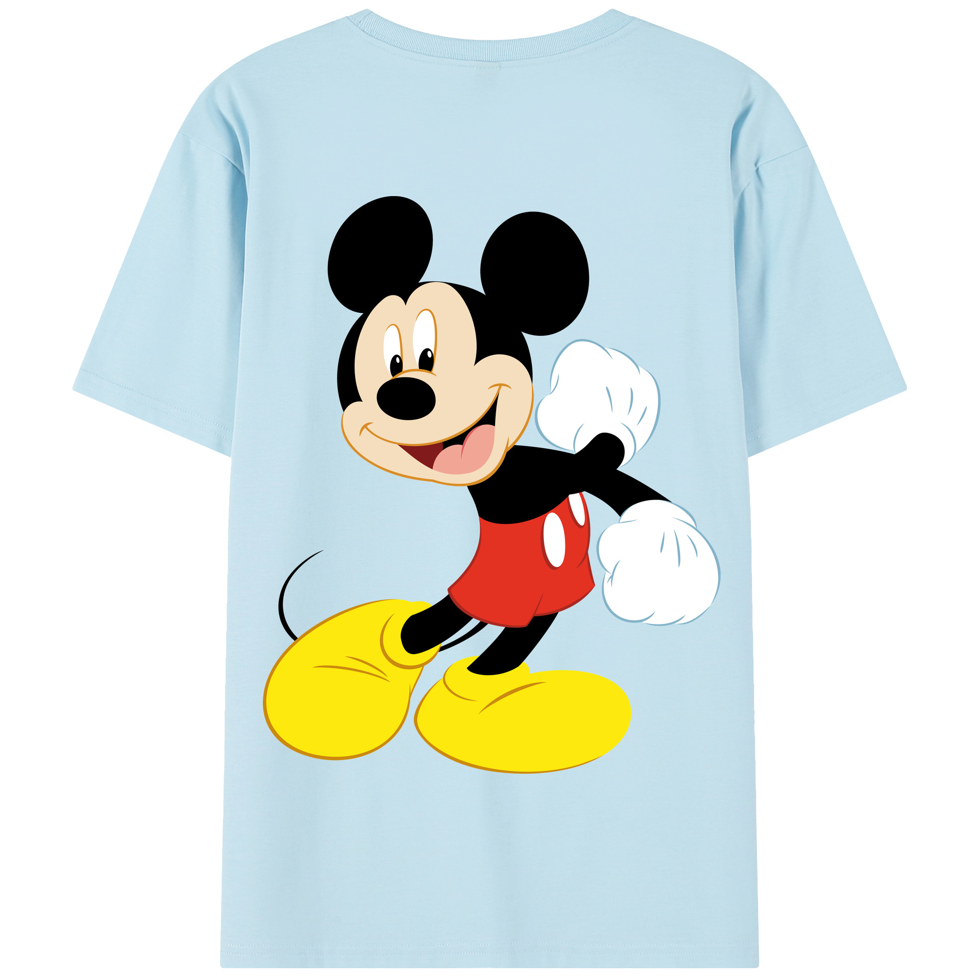 （画像用） ミッキーマウス Mickey Mouse 綿100％半袖Tシャツ（背面プリント）